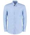 K184 KK184 Kustom Kit Long Sleeve Slim Fit Workwear Oxford Shirt Light Blue colour image